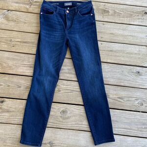 DL1961 Florence Cropped Mid Rise Instasculpt Skinny Jeans Dark Wash Size 27